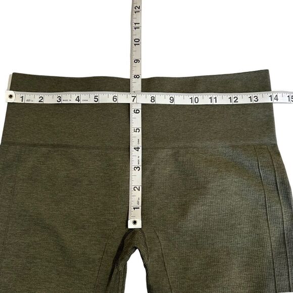 Lululemon In the Flow Crop II Leggings Women's Size 8 Heathered Fatigue Green - Picture 5 of 6